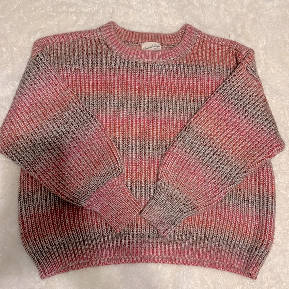 Red & Brown Knit Sweater